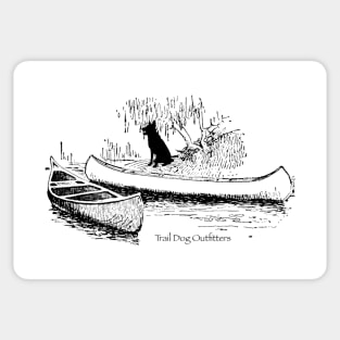 Canoe Dog Sticker